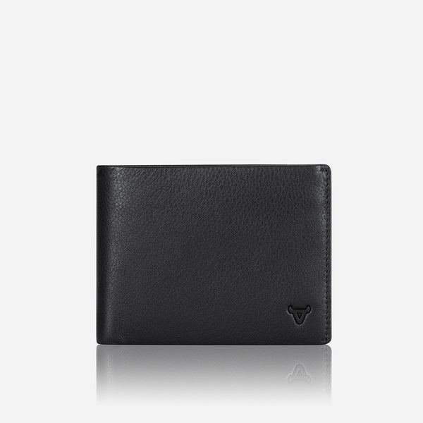 Armstrong Slim Leather Card And Note Wallet, Black