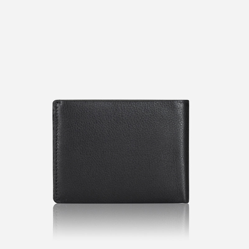 Brando Slim Leather Card And Note Wallet, Black