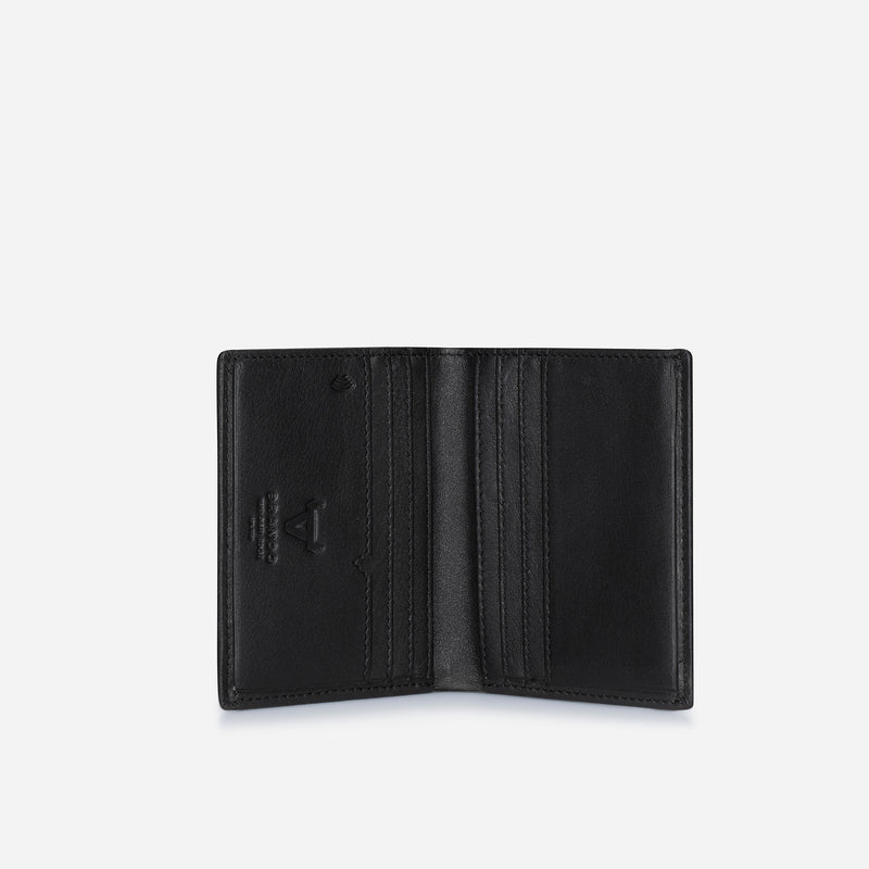Brando Slim Card & Note Wallet With Zip Coin Pouch, Black