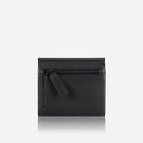 Brando Slim Card & Note Wallet With Zip Coin Pouch, Black