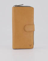 Cooper Leather Multicard Purse with Zip, Tan
