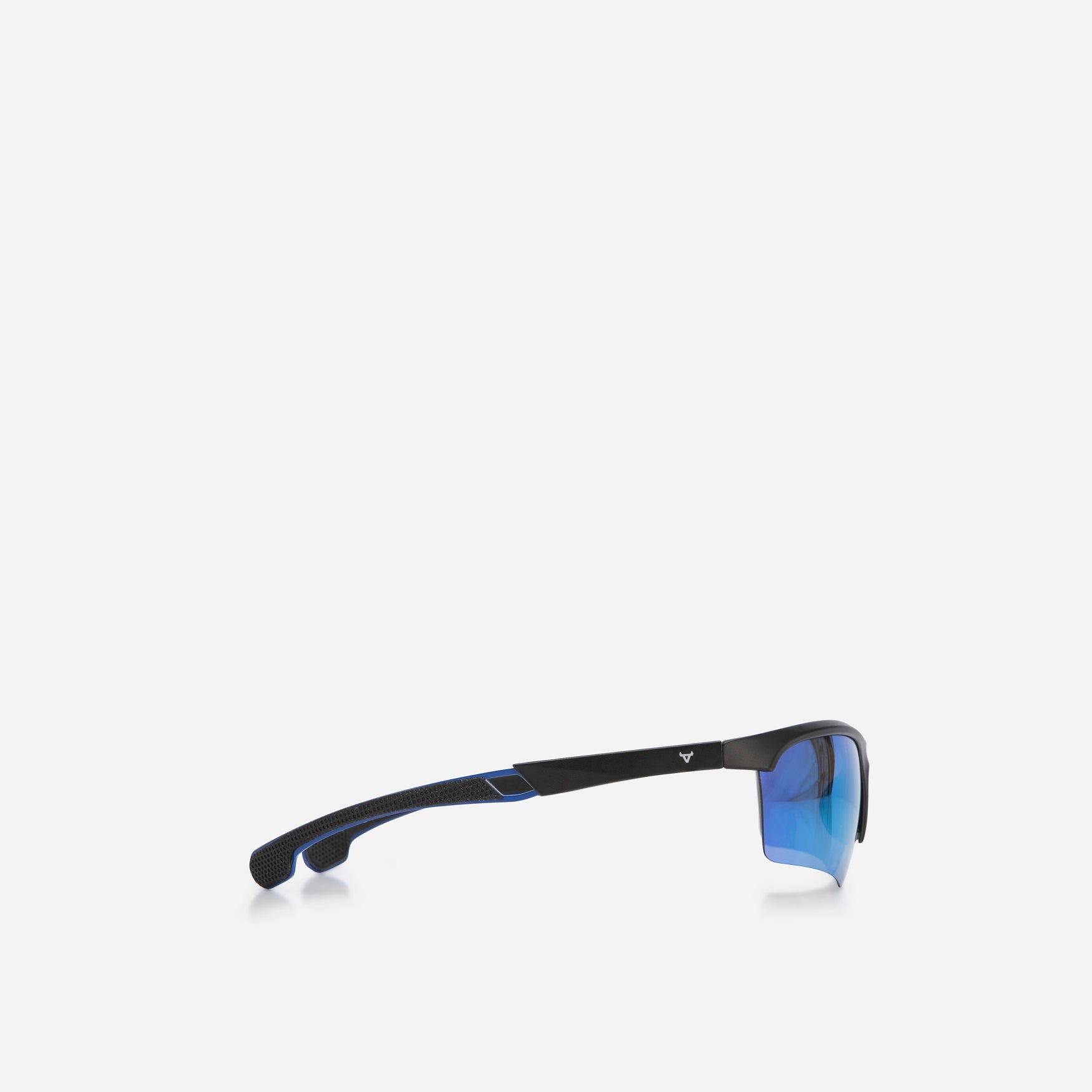 Semi Rimless Sports Sunglasses, Matte Black - Sunglasses | Brando Leather South Africa