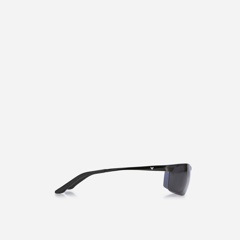 Semi Rimless Sports Sunglasses, Black - Sunglasses | Brando Leather South Africa