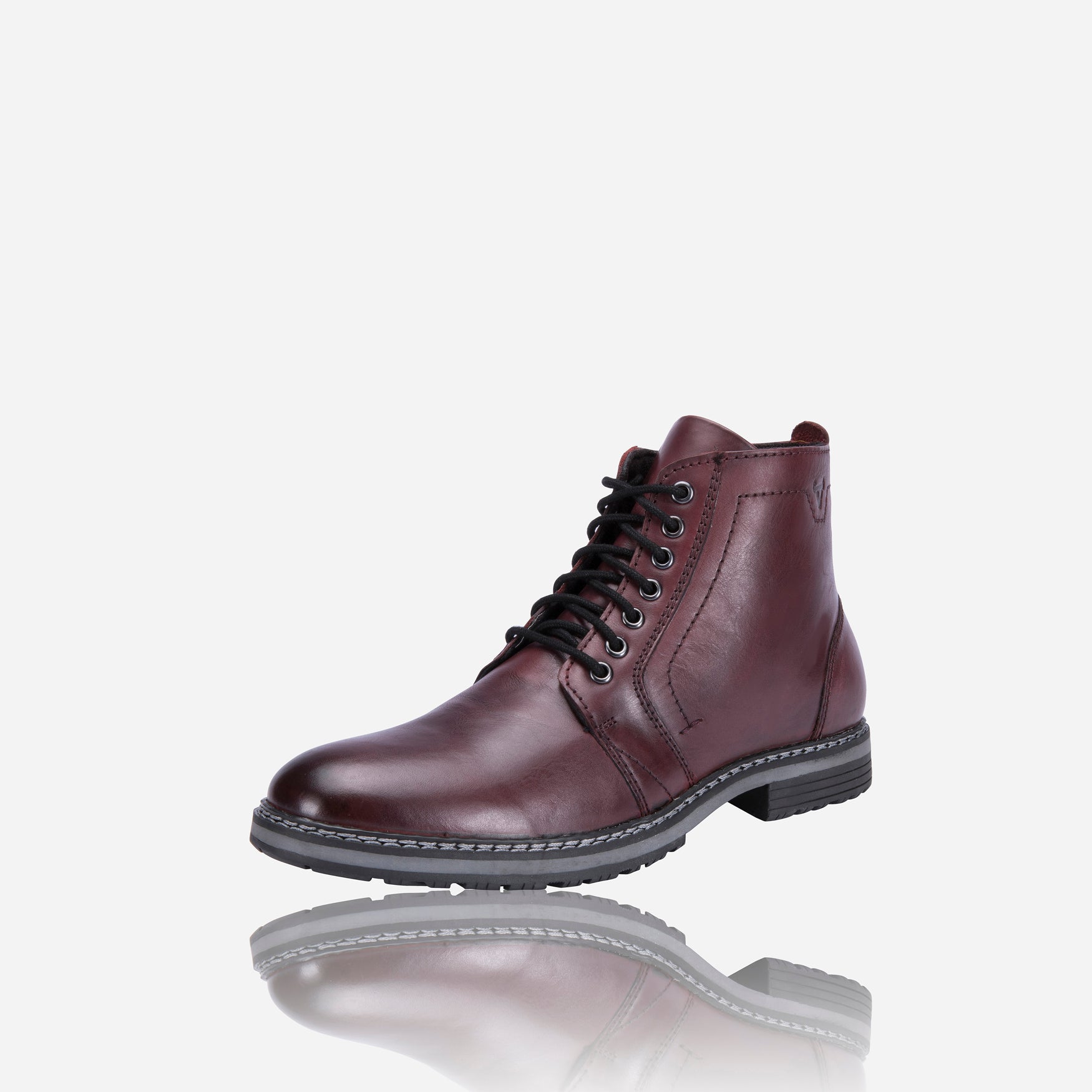 Costner High Lace Up Boot, Rust - Leather Shoes | Brando Leather South Africa