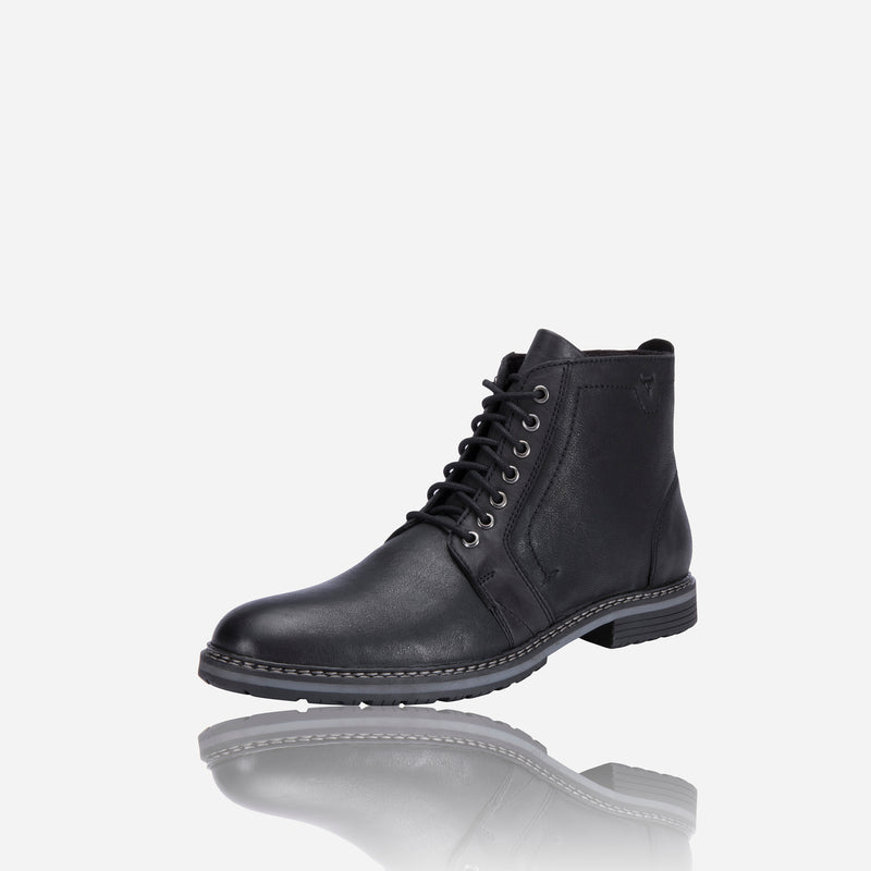 Winchester High Lace Up Boot - Black - Leather Shoes | Brando Leather South Africa