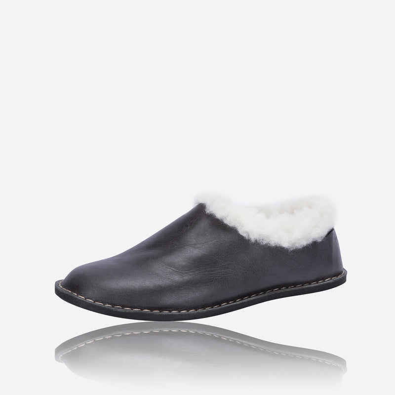 Keaton Slipper, Black - Leather Shoes | Brando Leather South Africa