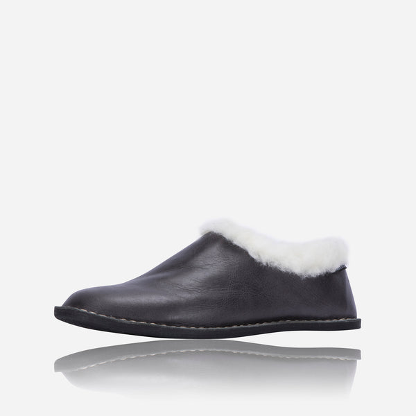 Keaton Slipper, Black - Leather Shoes | Brando Leather South Africa