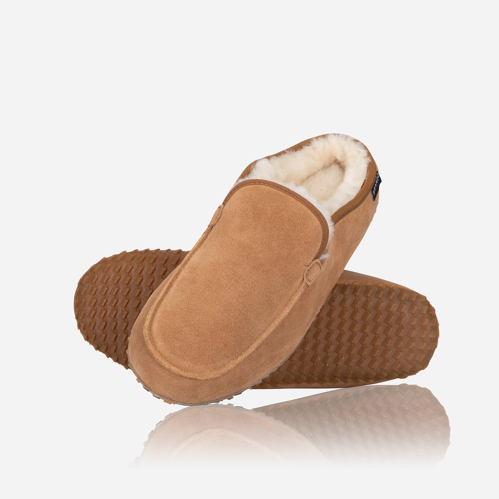 Mens Slipper, Chestnut