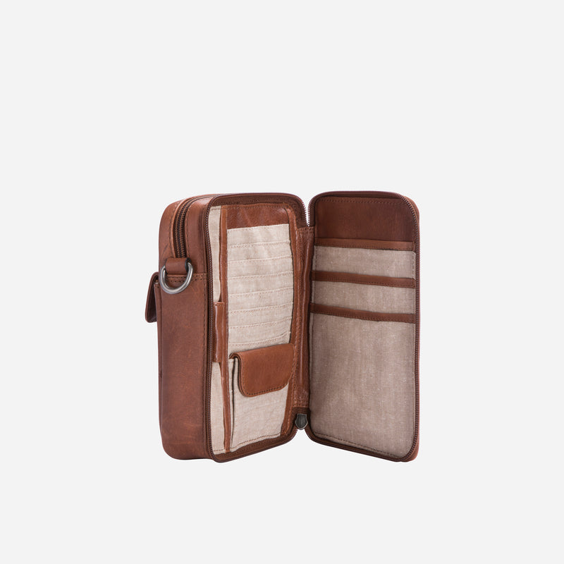 Organiser with handstrap, Impala Copper Brown - Leather Business Bag | Brando Leather South Africa