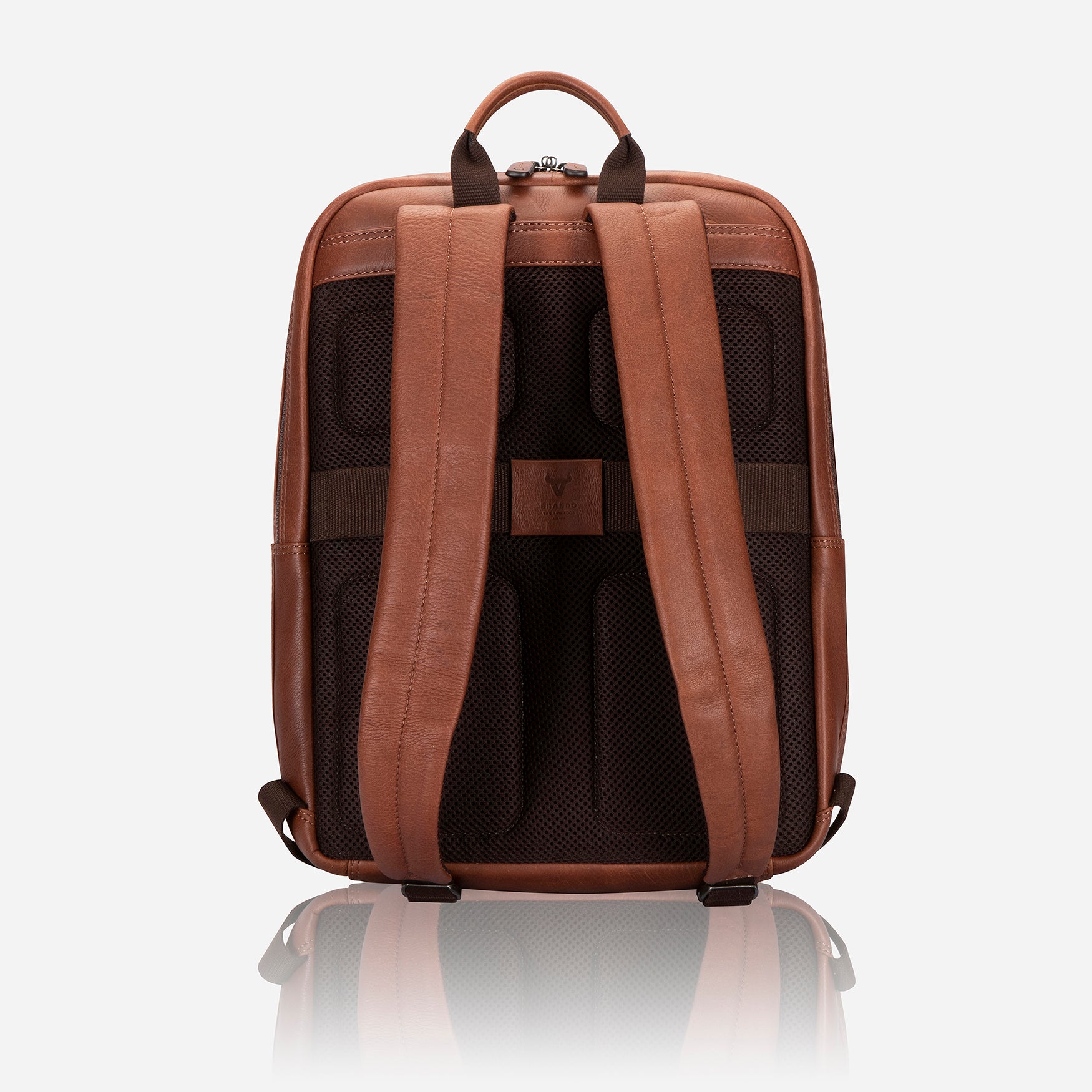 Leather Laptop Backpack, Copper