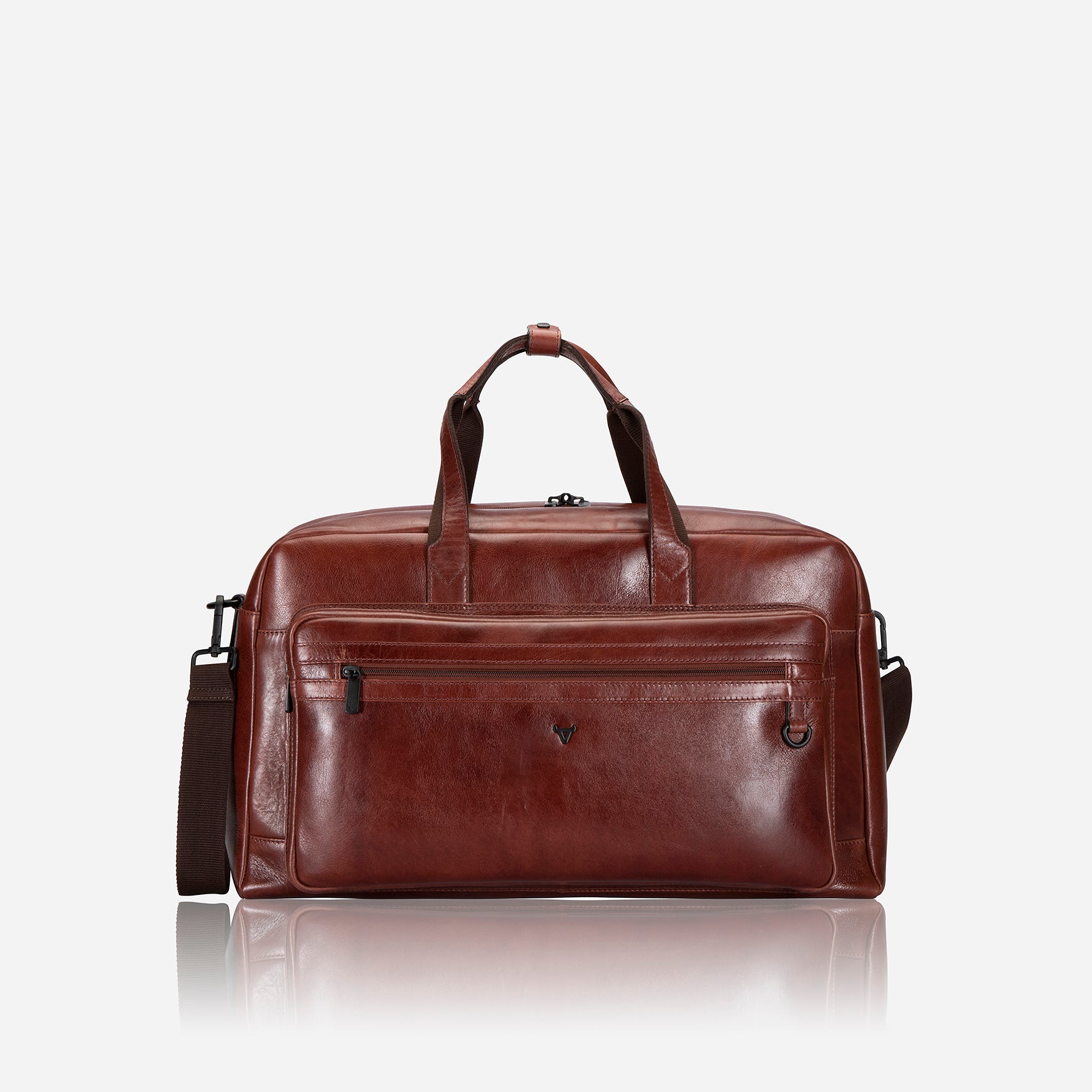 Leather Duffel Weekender, Brown