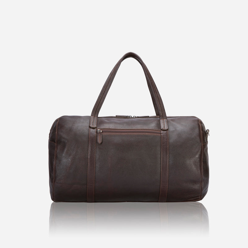 Military Style Duffel, Brown - Brown Leather Travel Duffel Bag | Brando Leather South Africa