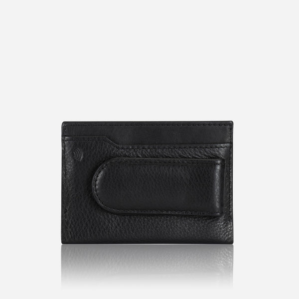 Brando Leather Money Clip Card Holder, Black