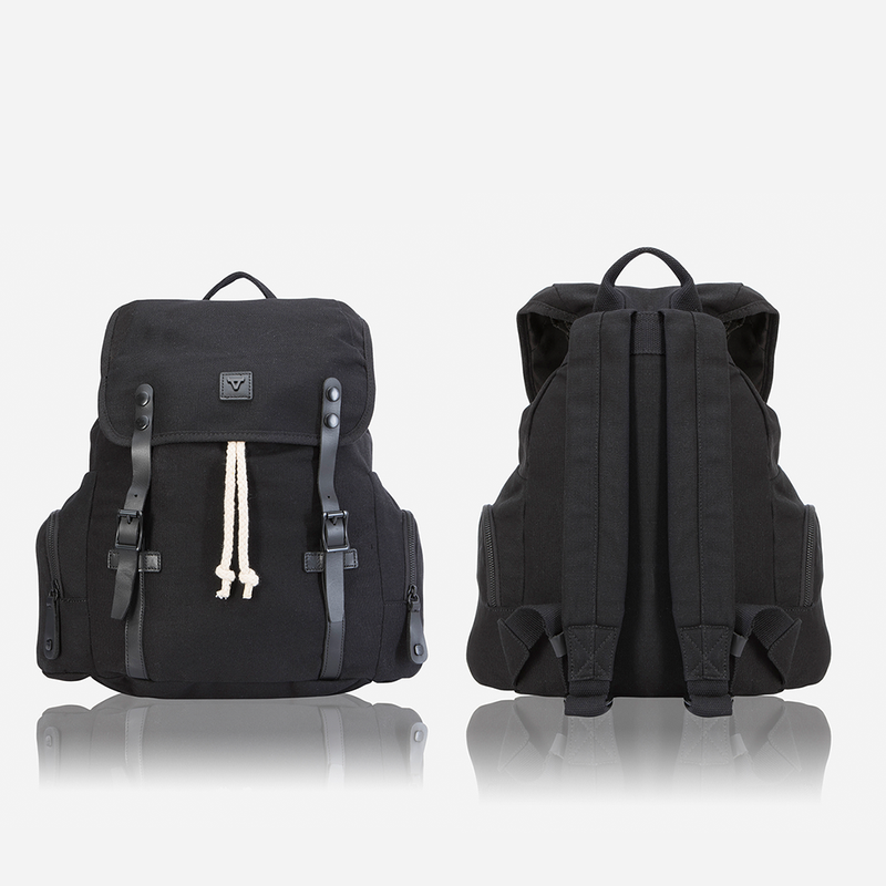 Shift Everyday Backpack - Black Leather Backpacks | Brando Leather South Africa