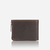 Brando Modern Multi Card Leather Zip Wallet, Brown