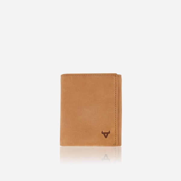 Cooper Upright Trifold Leather Wallet, Brown - Brown Leather Wallet | Brando Leather South Africa
