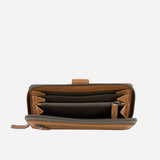Multicard Cooper Purse with Zip, Tan - Leather Purse | Brando Leather South Africa