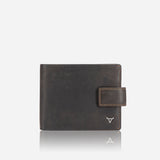 Brando Executive Leather Press Stud Wallet, Brown