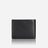 Brando Leather Flip Over Wallet, Black