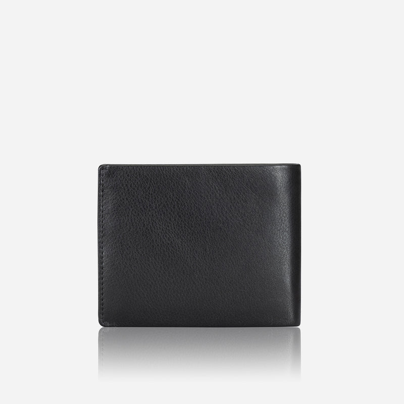 Brando Leather Flip Over Wallet, Black