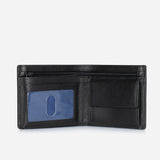 Brando Leather Flip Over Wallet, Black