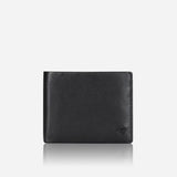 Brando Leather Flip Over Wallet, Black
