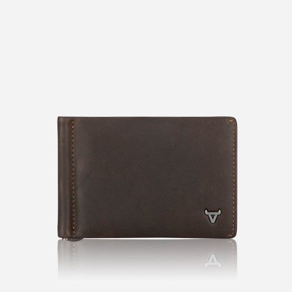 Eastwood Leather Wallet With Money Clip, Brown