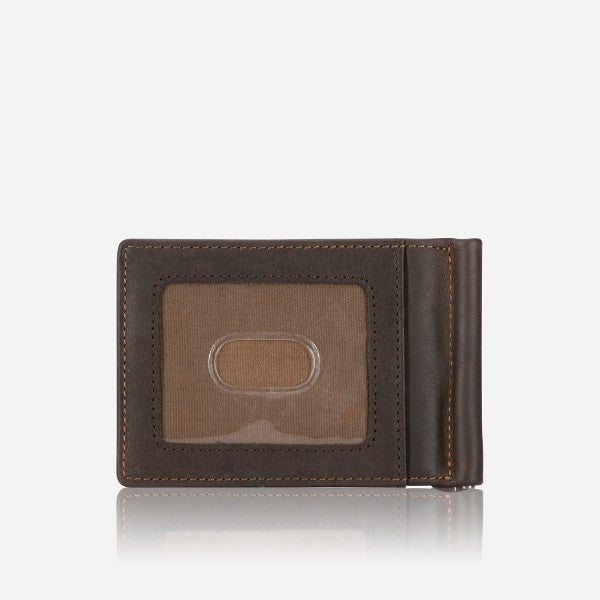 Brando Leather Wallet With Money Clip, Brown