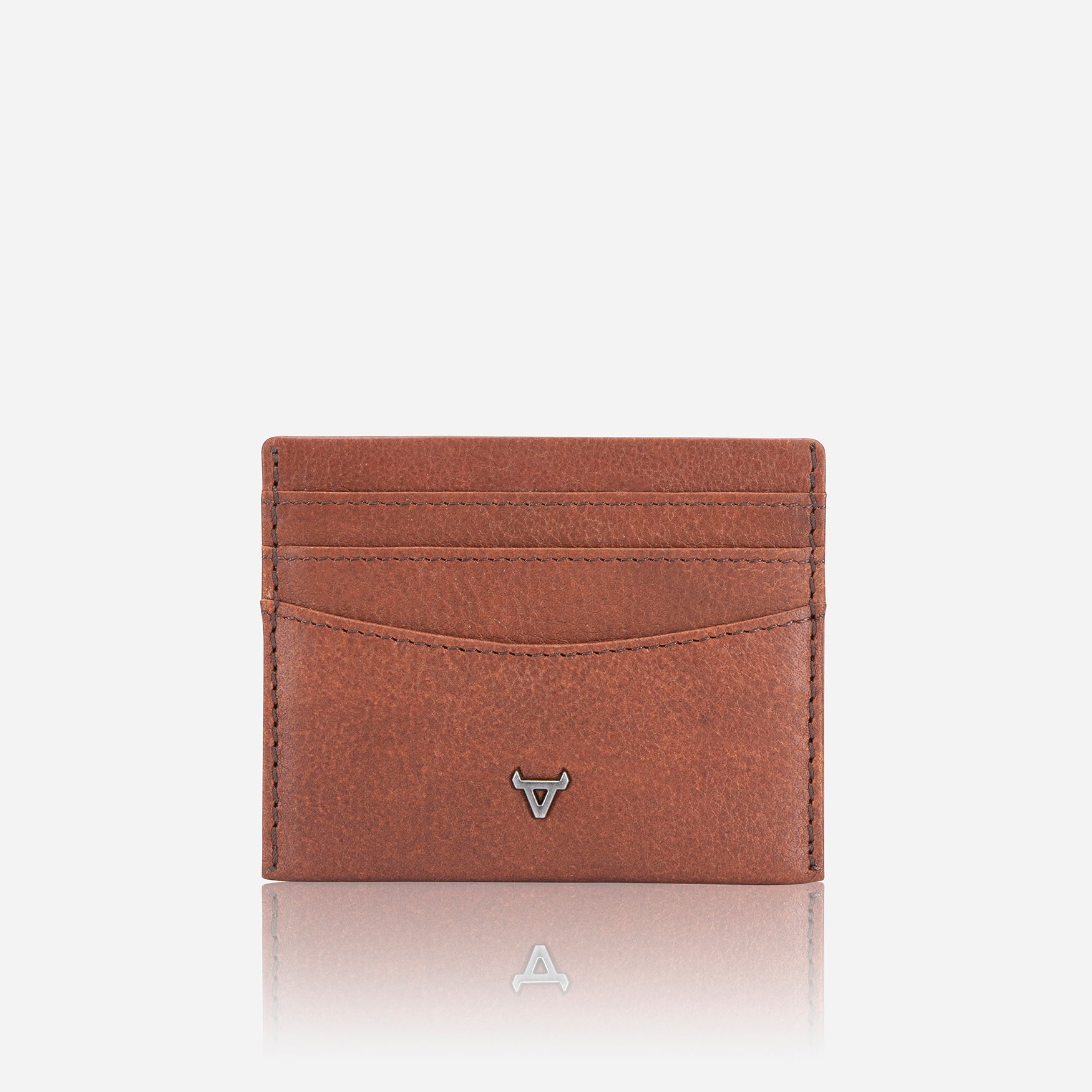 Brando Slim Leather Card Wallet, Copper