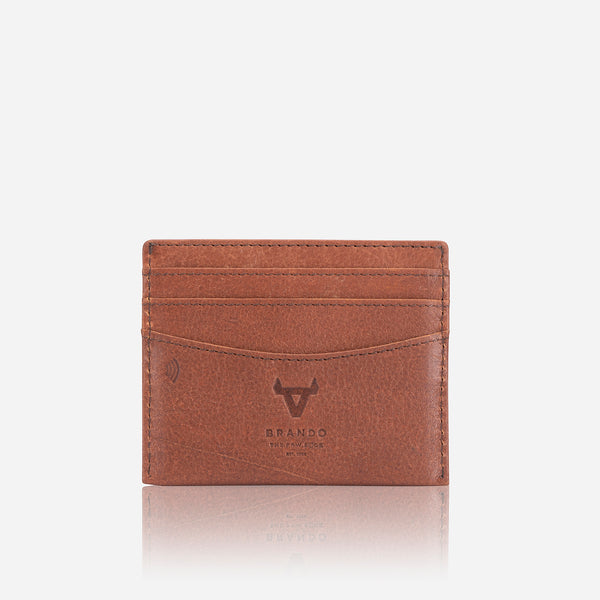 Brando Slim Leather Card Wallet, Copper