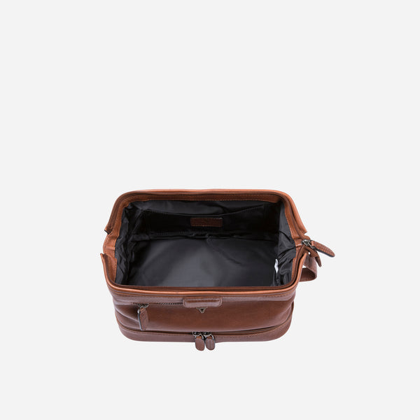 Genuine Leather Wash Bag, Impala Copper Brown - Leather Wash Bag | Brando Leather South Africa