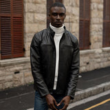 Mandarin Leather Jacket, Black - Leather Jacket | Brando Leather South Africa