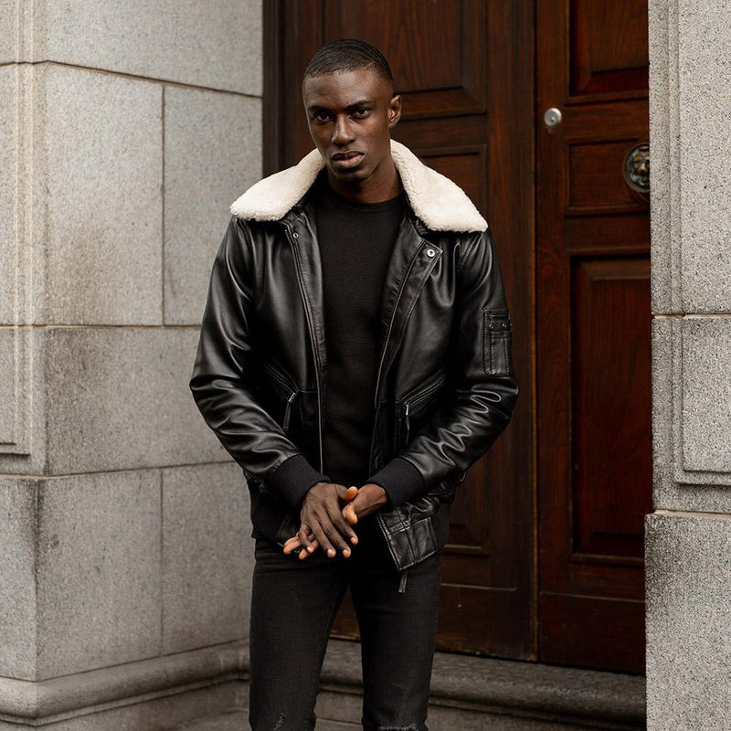 Lamb Nappa Cruise Jacket, Black - Leather Jacket | Brando Leather South Africa