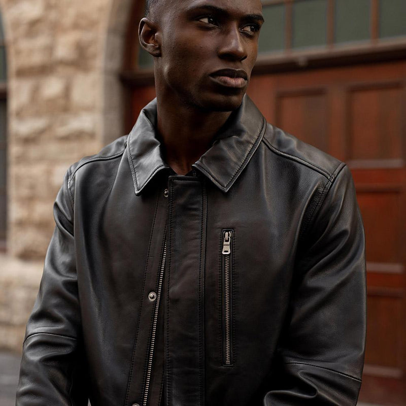 Marlon Jacket, Black - Leather Jacket | Brando Leather South Africa