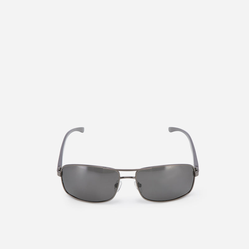 Square Sunglasses, Gunmetal - Polarized Gunmetal Frames | Brando Leather South Africa