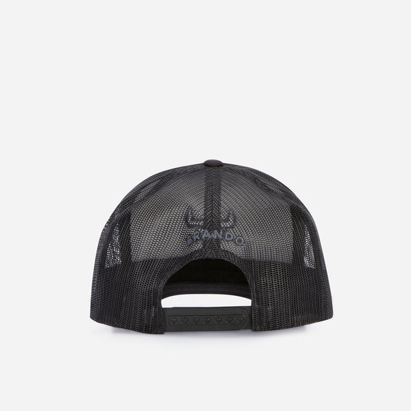 Trucker Cap, Black - Black Polyester Cap | Brando Leather South Africa