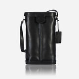 Double Bottle Carrier With Strap, Black