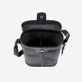 Double Bottle Carrier With Strap, Black