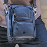 Gent's Bag With Top Handle - Leather Crossbody Bag | Brando Leather South Africa