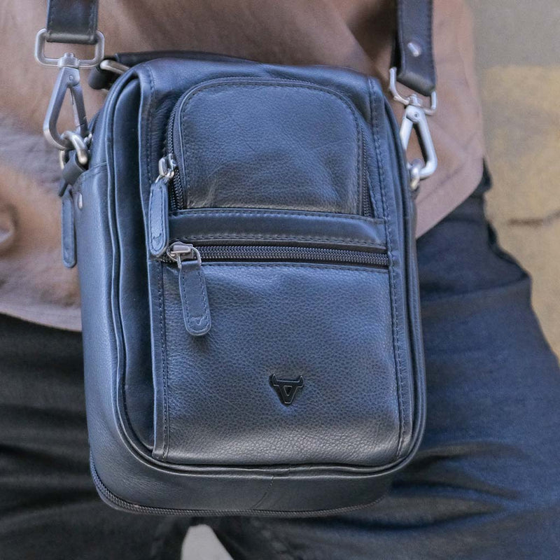 Gent's Bag With Top Handle - Leather Crossbody Bag | Brando Leather South Africa